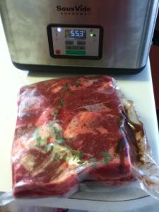 Short Ribs ready for the sous vide
